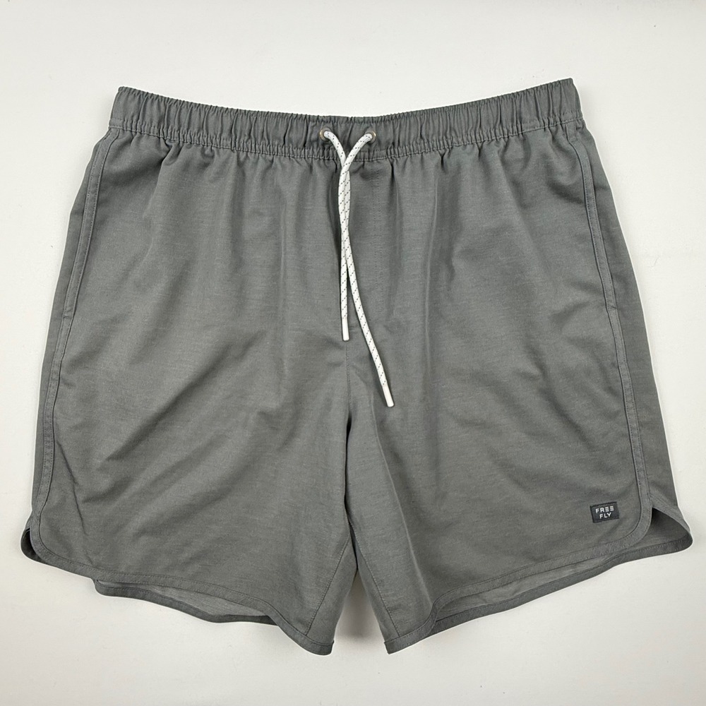 Free Fly Mens Reverb Short Gray XL Recycled Stretch Athletic Hiking 0164